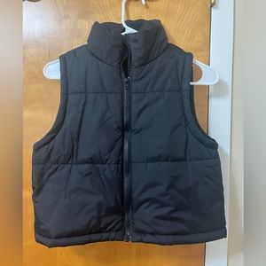 Black puffer vest